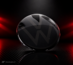 VW Polo 6 AW ACC Front Emblem getönt schwarz Streetstylez
